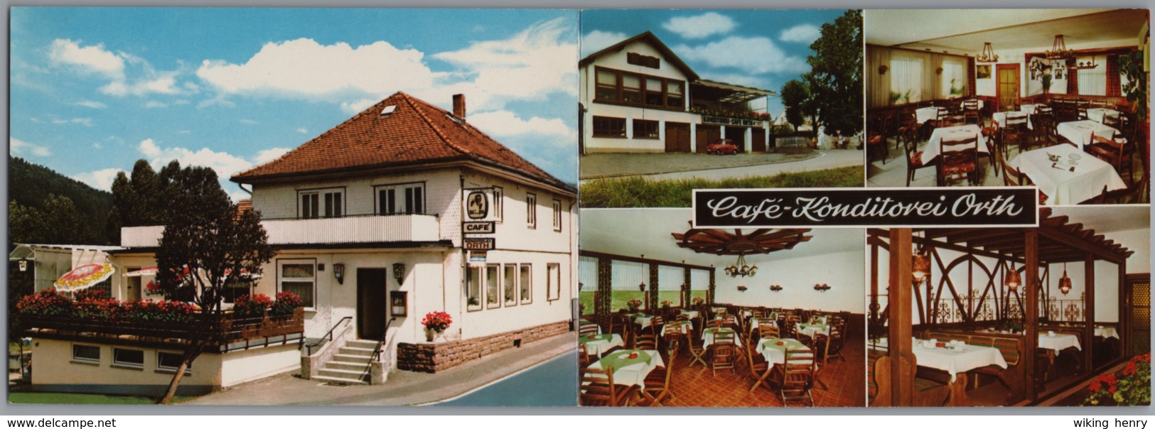 Bad König Zell - Cafe Konditorei Orth 2   Doppelkarte - Bad Koenig