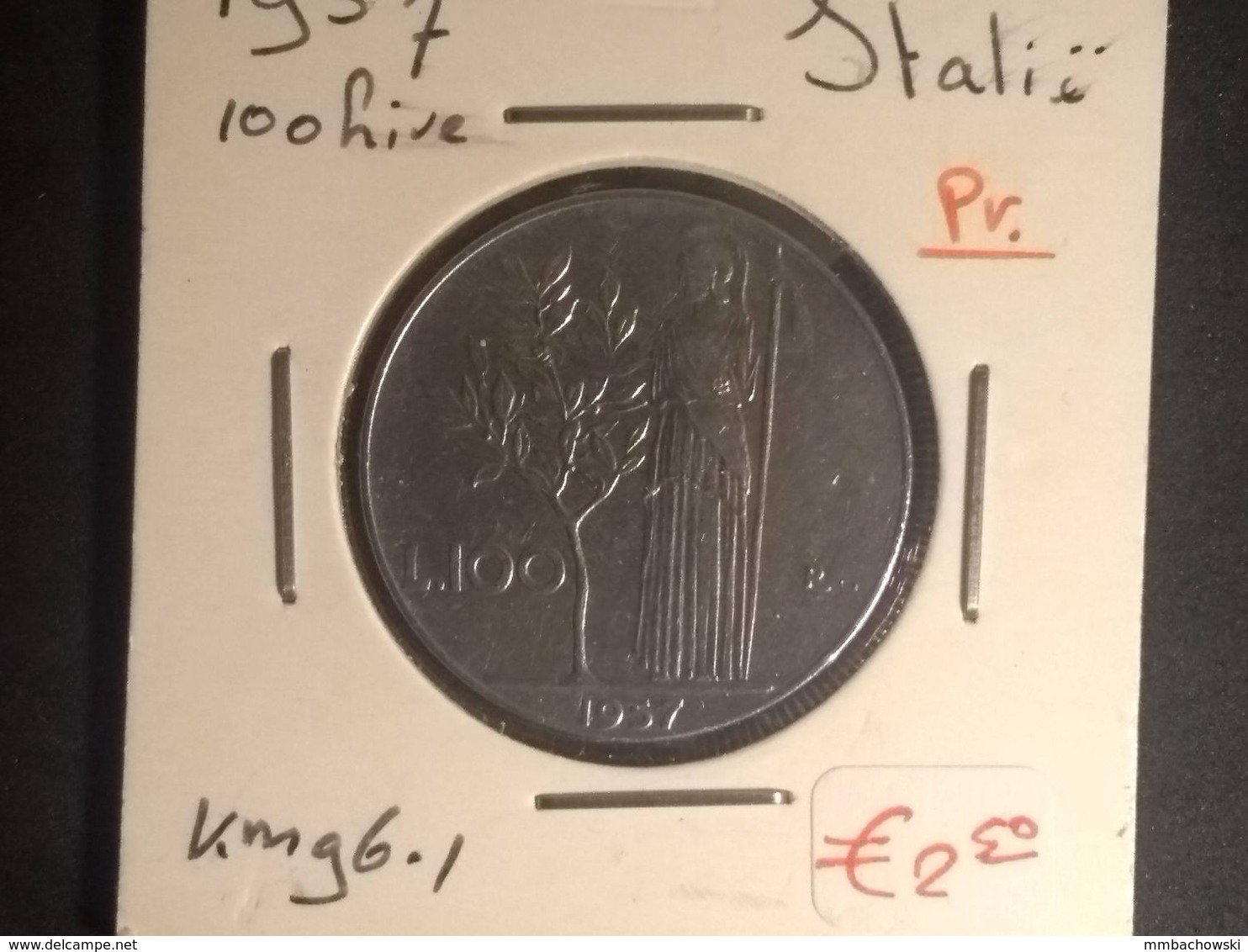 Italy - 100 Lire 1957 Used In Holder (it002h) - 100 Lire