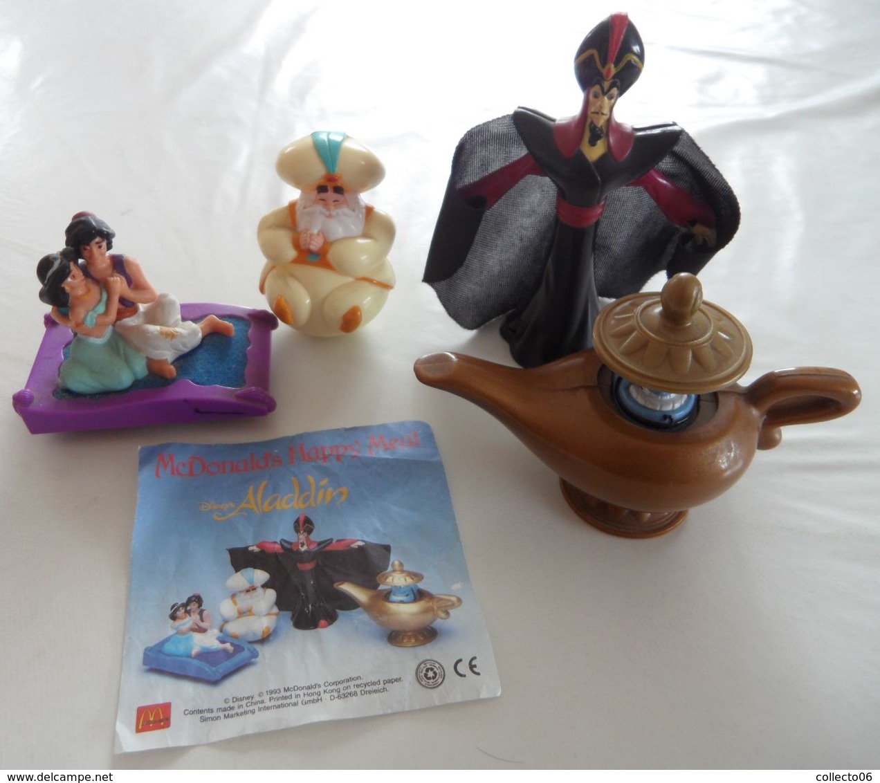 Lot 4 Personnages Mac Donald's Disney Aladdin 1993 Très Bon état - McDonald's