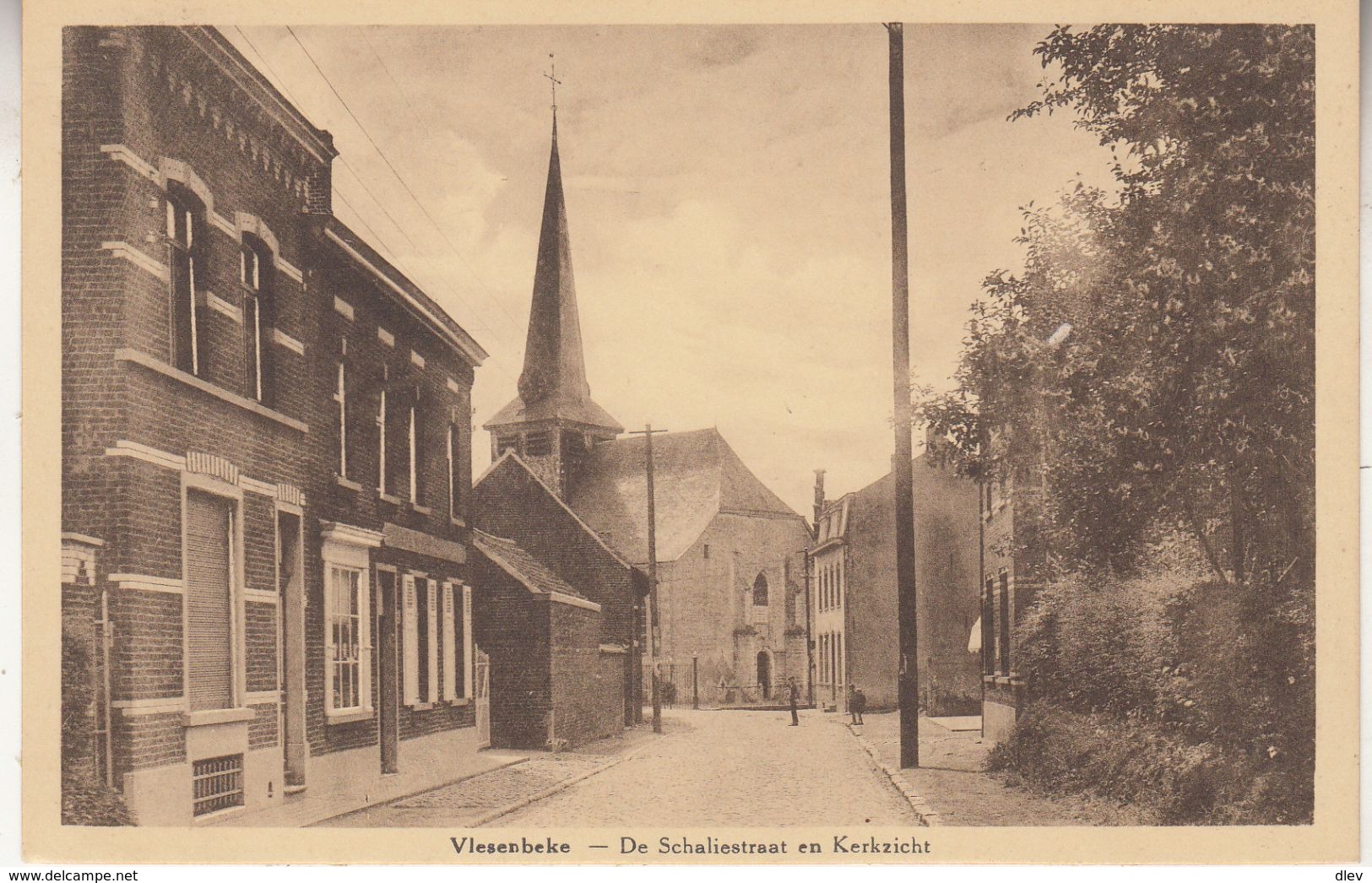 Vlesenbeke - De Schaliestraat En Kerkzicht - Uitg. Pierre Moriau - Sint-Pieters-Leeuw