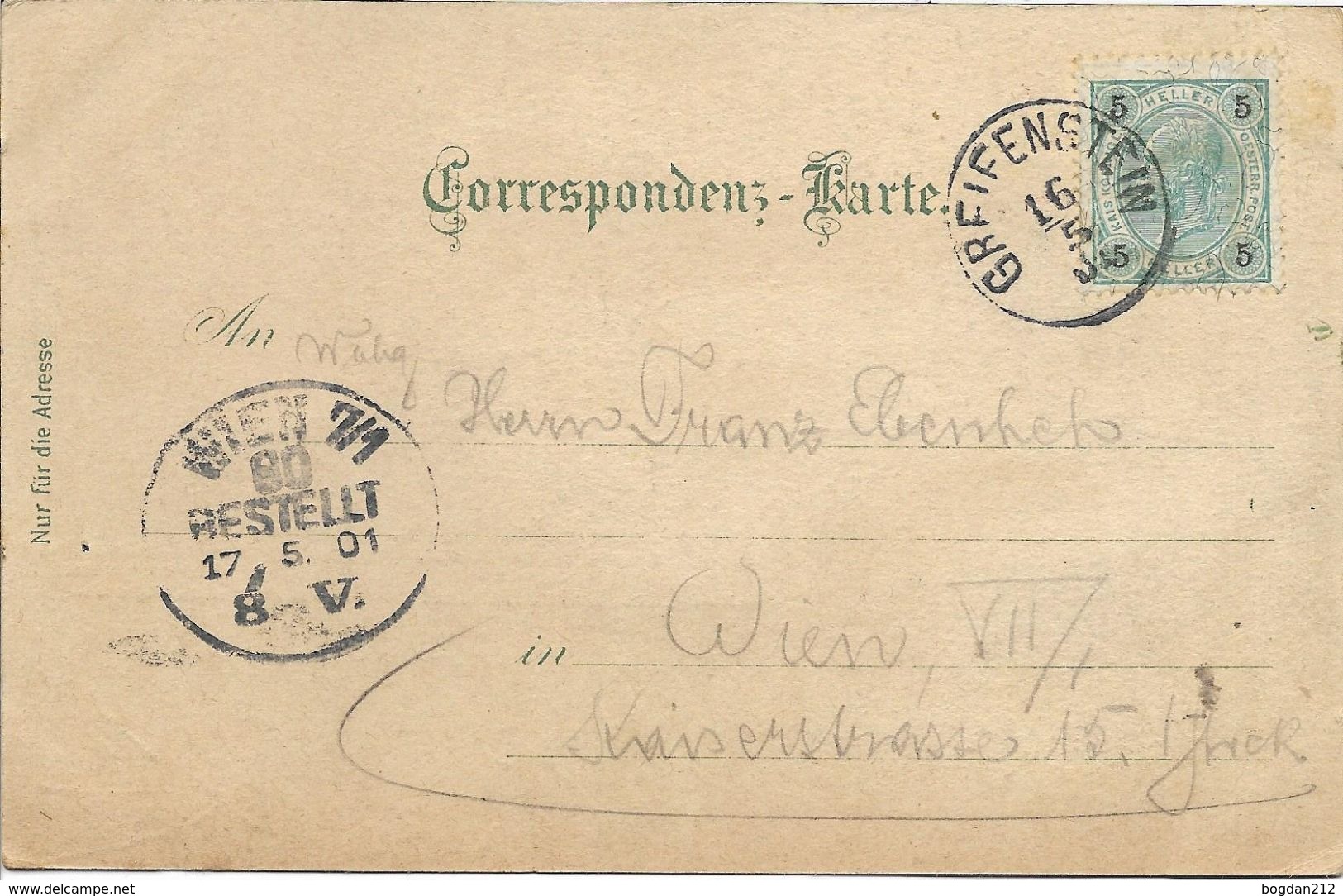 1901 - GREIFENSTEIN , Gute Zustand, 2 Scan - Tulln