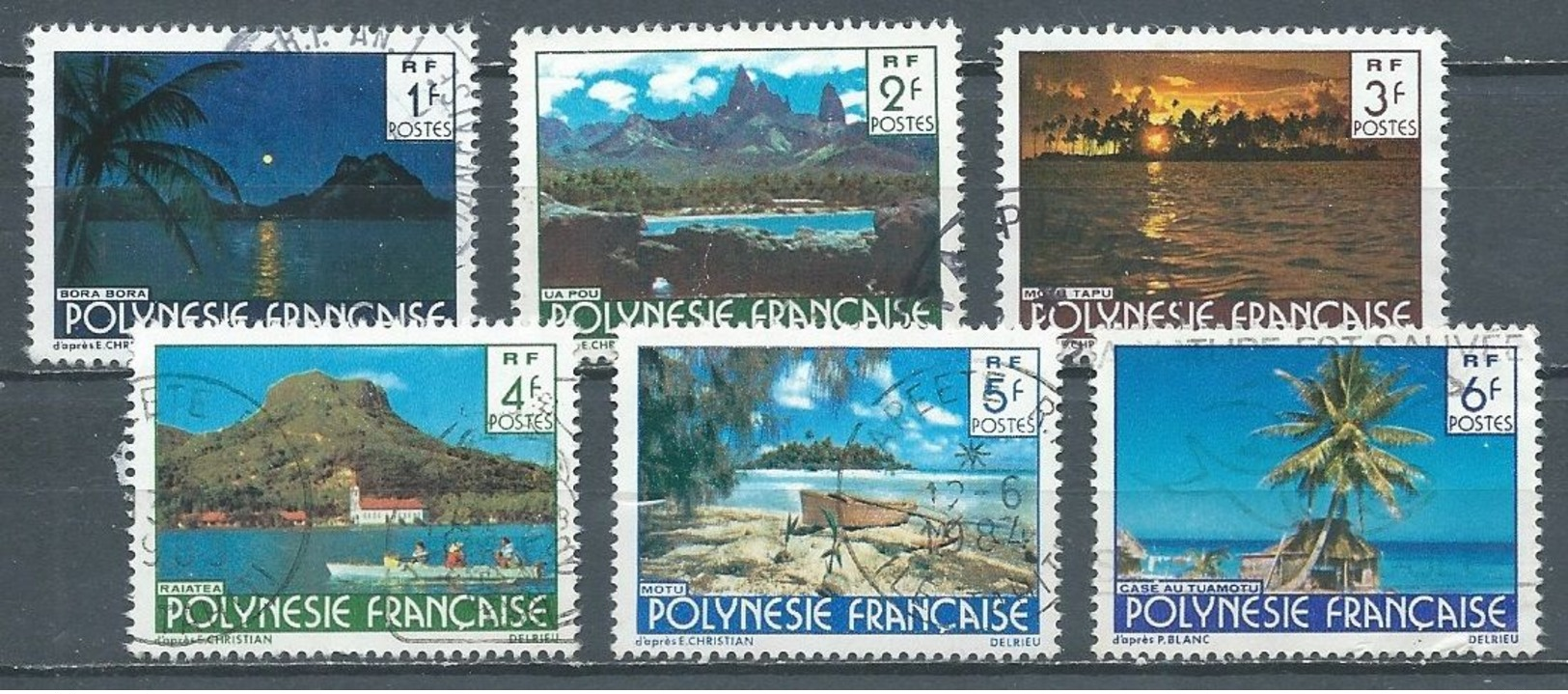 Polynésie Française YT N°132/137 Paysages Oblitéré ° - Used Stamps