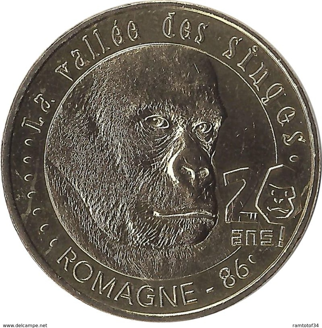 2018 MDP161 - ROMAGNE - La Vallée Des Singes 7 (20 Ans) / MONNAIE DE PARIS - 2018