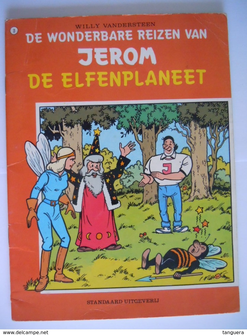 De Wonderbare Reizen Van Jerom  Nr 7 De Elfenplaneet 1 Ste Druk 1983 Goede Staat Kaft Lichtjes Beschadigd Vandersteen - Jerom