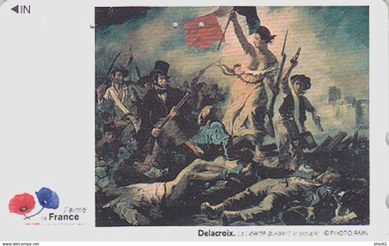 TC JAPON / 110-016 - PEINTURE FRANCE - DELACROIX - HISTOIRE REVOLUTION - LIBERTE Drapeau JAPAN PAINTING Phonecard - 1920 - Painting