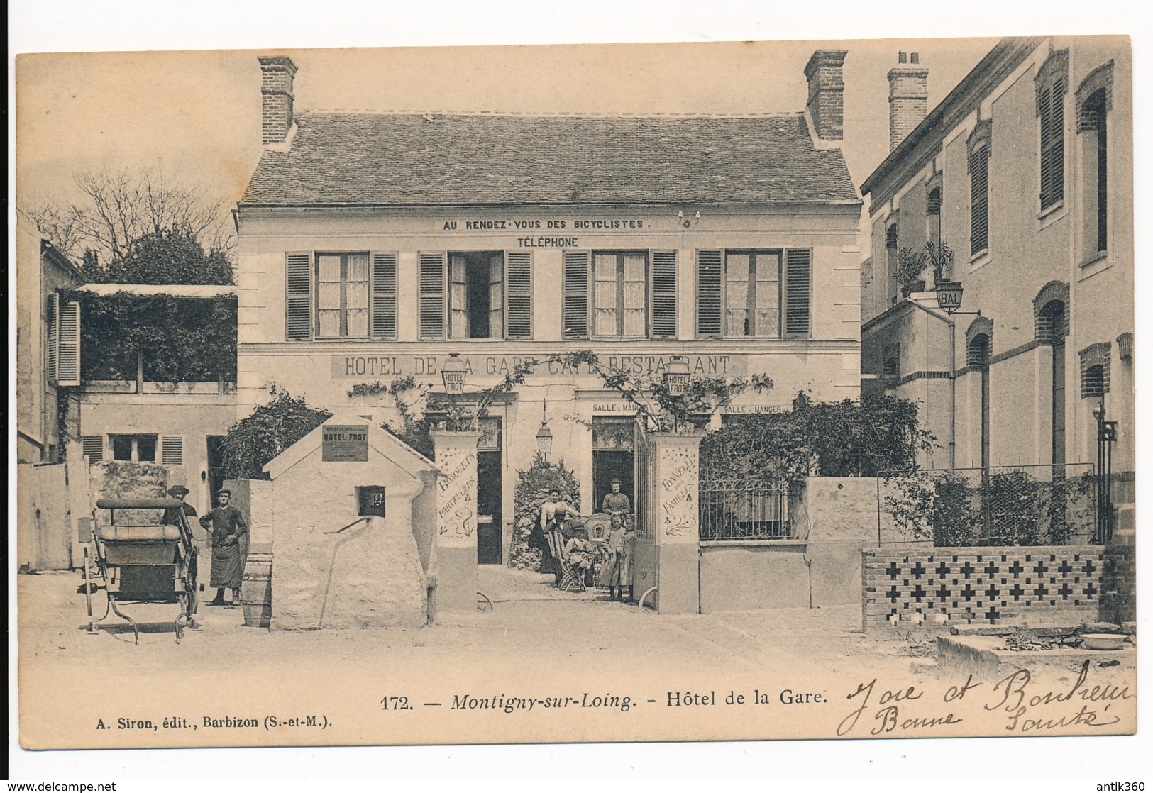 CPA 77 MONTIGNY SUR LOING Hôtel De La Gare - Otros & Sin Clasificación