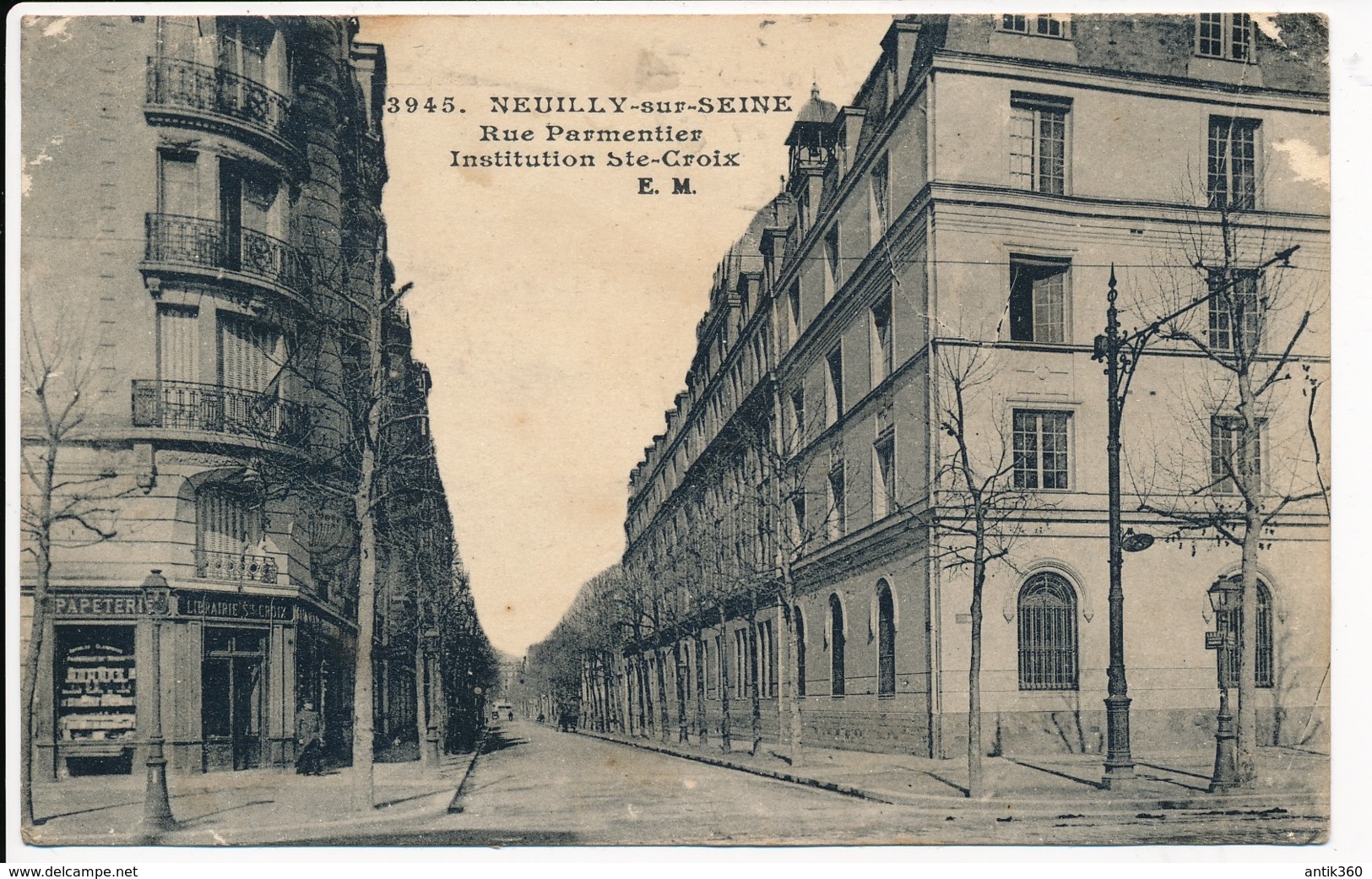 CPA 92 NEUILLY SUR SEINE Rue Parmentier Institution Sainte Croix - Neuilly Sur Seine