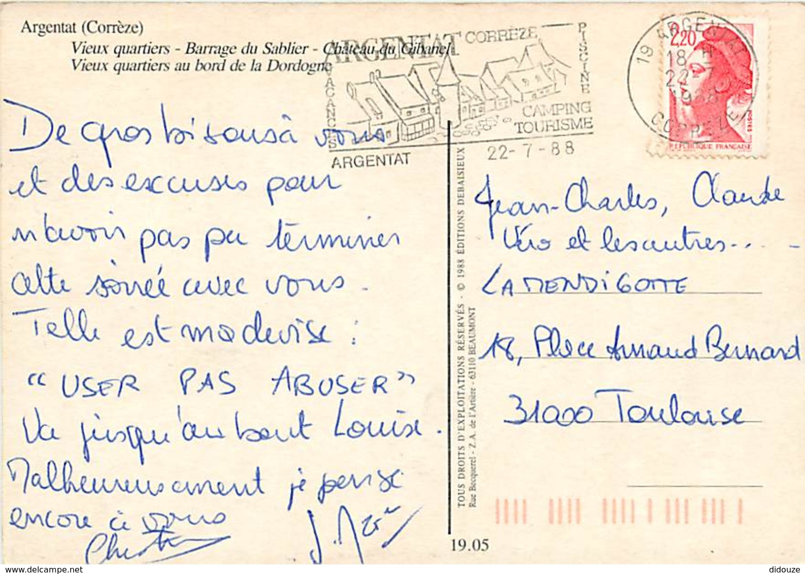 19 - Argentat - Multivues - Flamme Postale De Argentat - CPM - Voir Scans Recto-Verso - Argentat