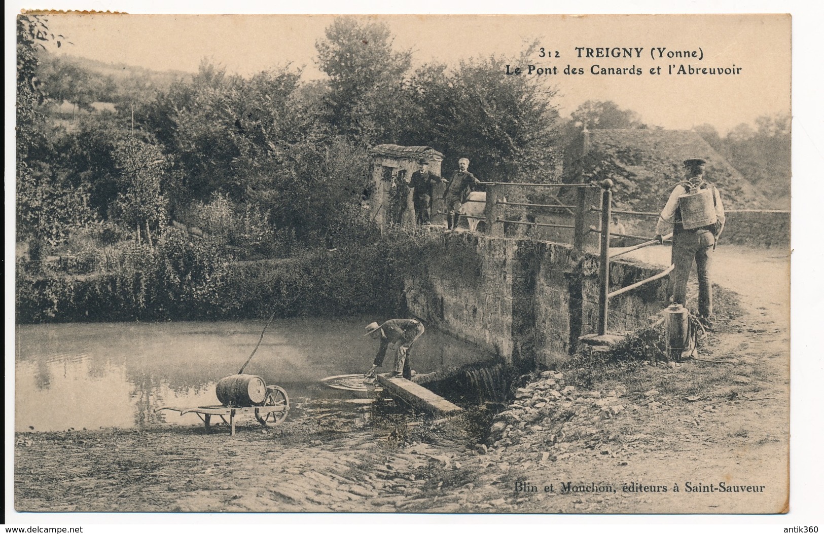 CPA 89 TREIGNY Le Pont Des Canards Et L'Abreuvoir - Treigny