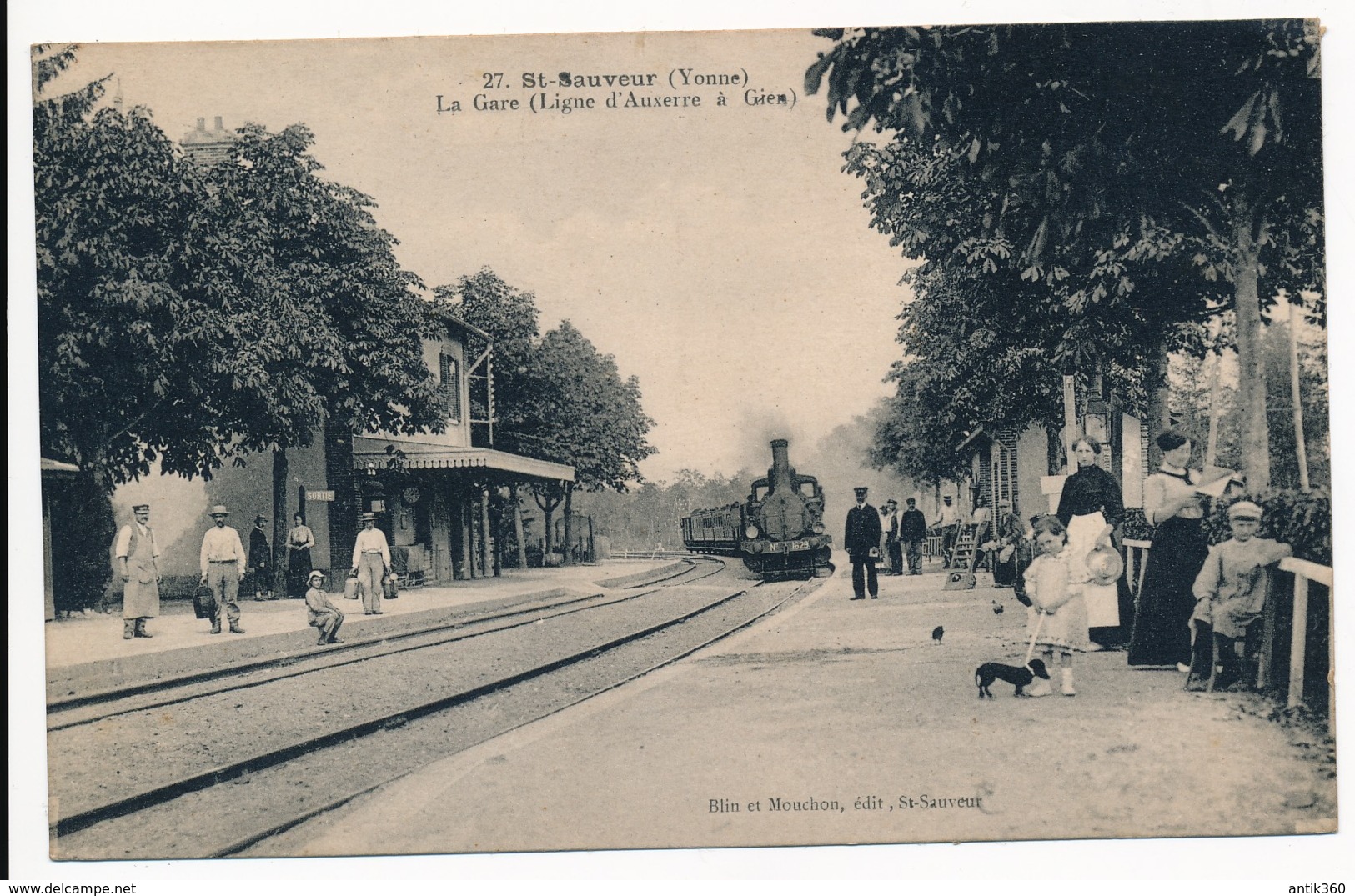 CPA 89 SAINT SAUVEUR EN PUISAYE La Gare Ligne D'Auxerre à Gien - Saint Sauveur En Puisaye