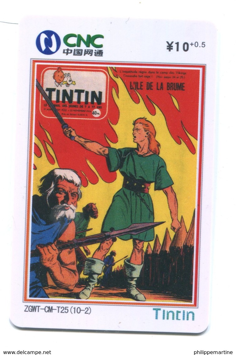 Télécarte CNC : Tintin - Fumetti