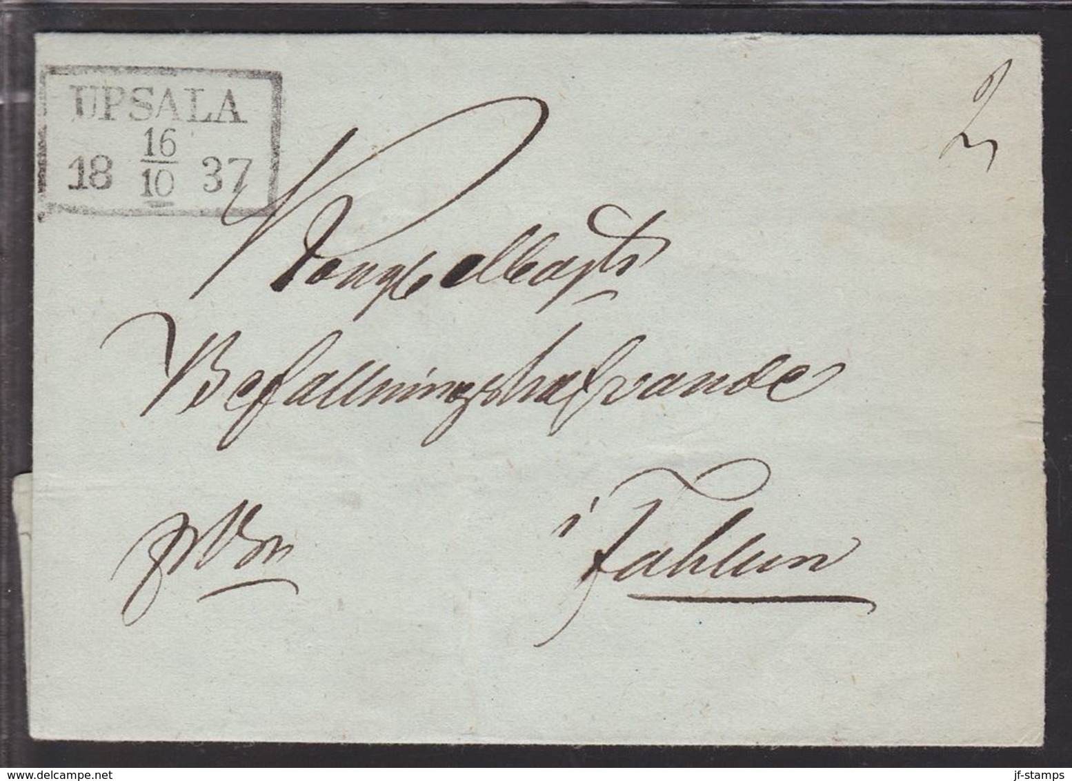 1837. SVERIGE. UPSALA 16 10 1837. To Falun.  () - JF111074 - ... - 1855 Préphilatélie