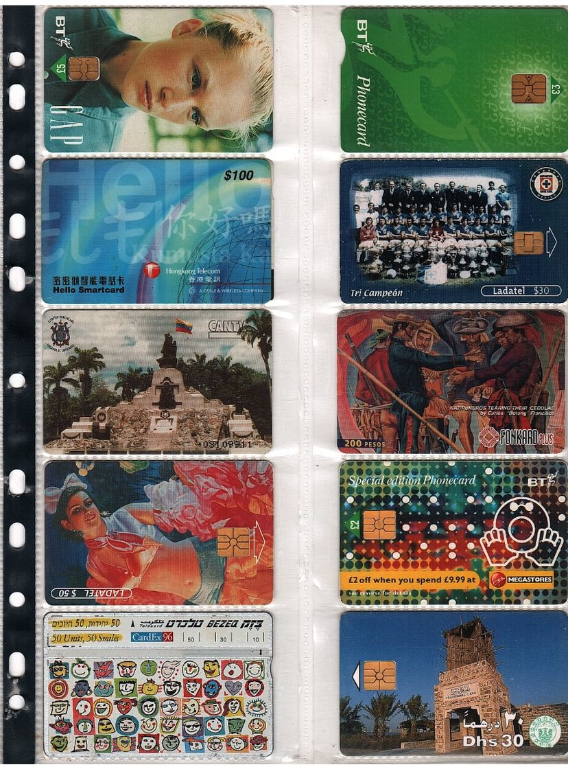 10 DIFFERENT TELECARTES FOR COLLECTION AT OFFER PRICE - Mexico