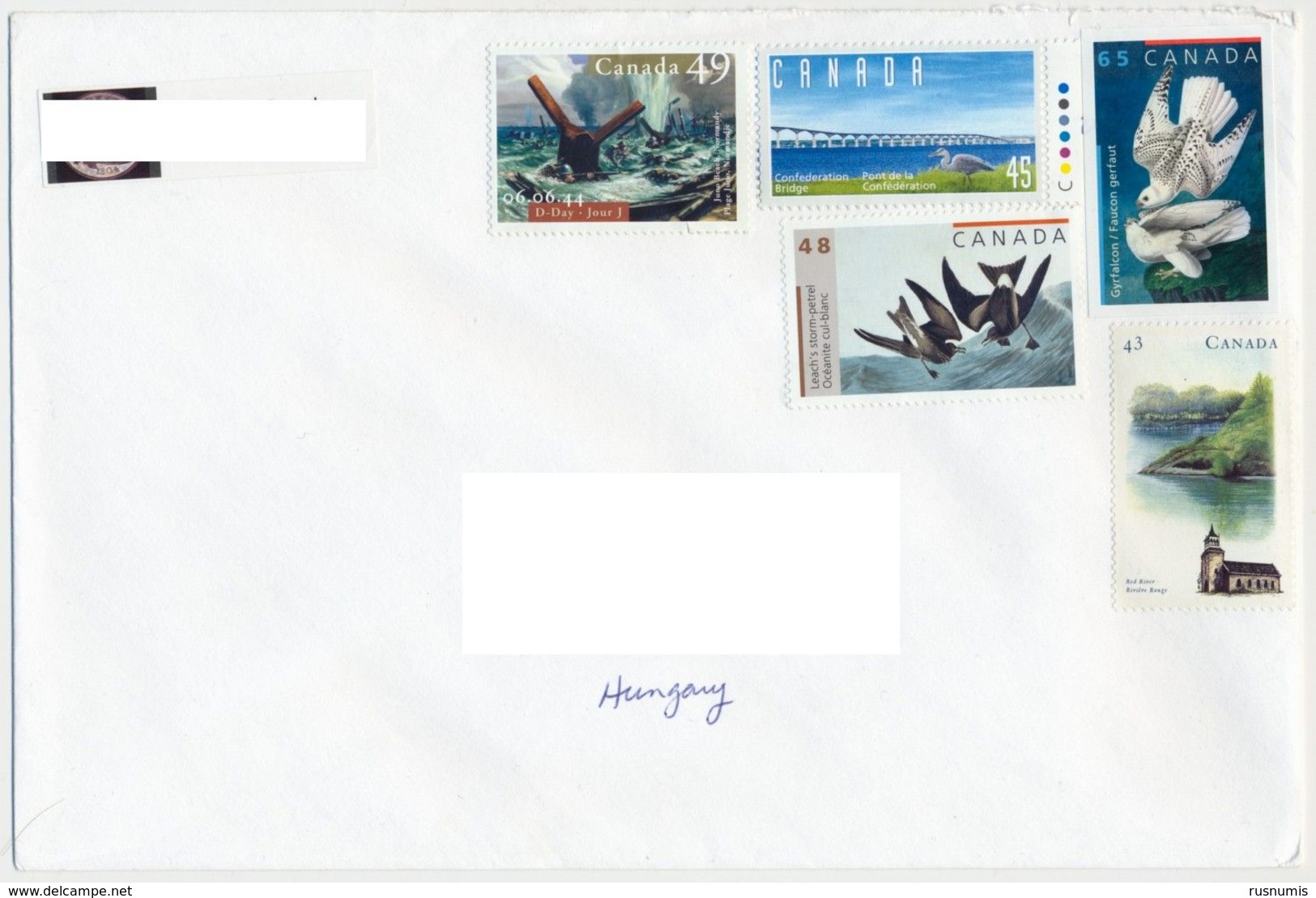 CANADA - KANADA LETTER FROM CANADA TO HUNGARY BIRDS D-DAY CONFEDERATION BRIDGE RED RIVER - UNPOSTED - Covers & Documents