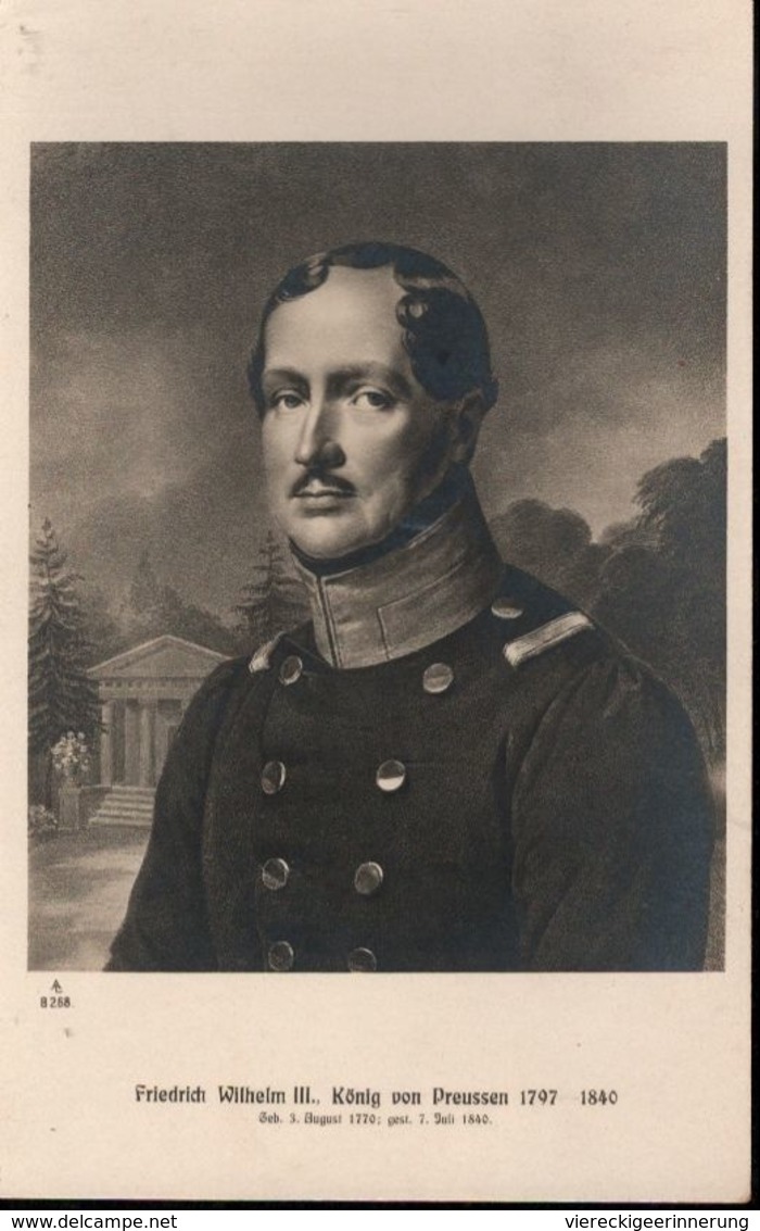 !  Alte Ansichtskarte,  König Von Preußen, Friedrich Wilhelm III., Adel, Royalty - Königshäuser