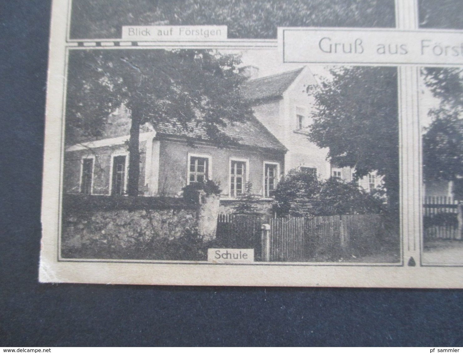 AK Mehrbildkarte 1920 Gruß Aus Förstgen Mit Kirche / Schule Und Schulze's Gasthof Verlag Fedor Bellach Sagan - Niesky