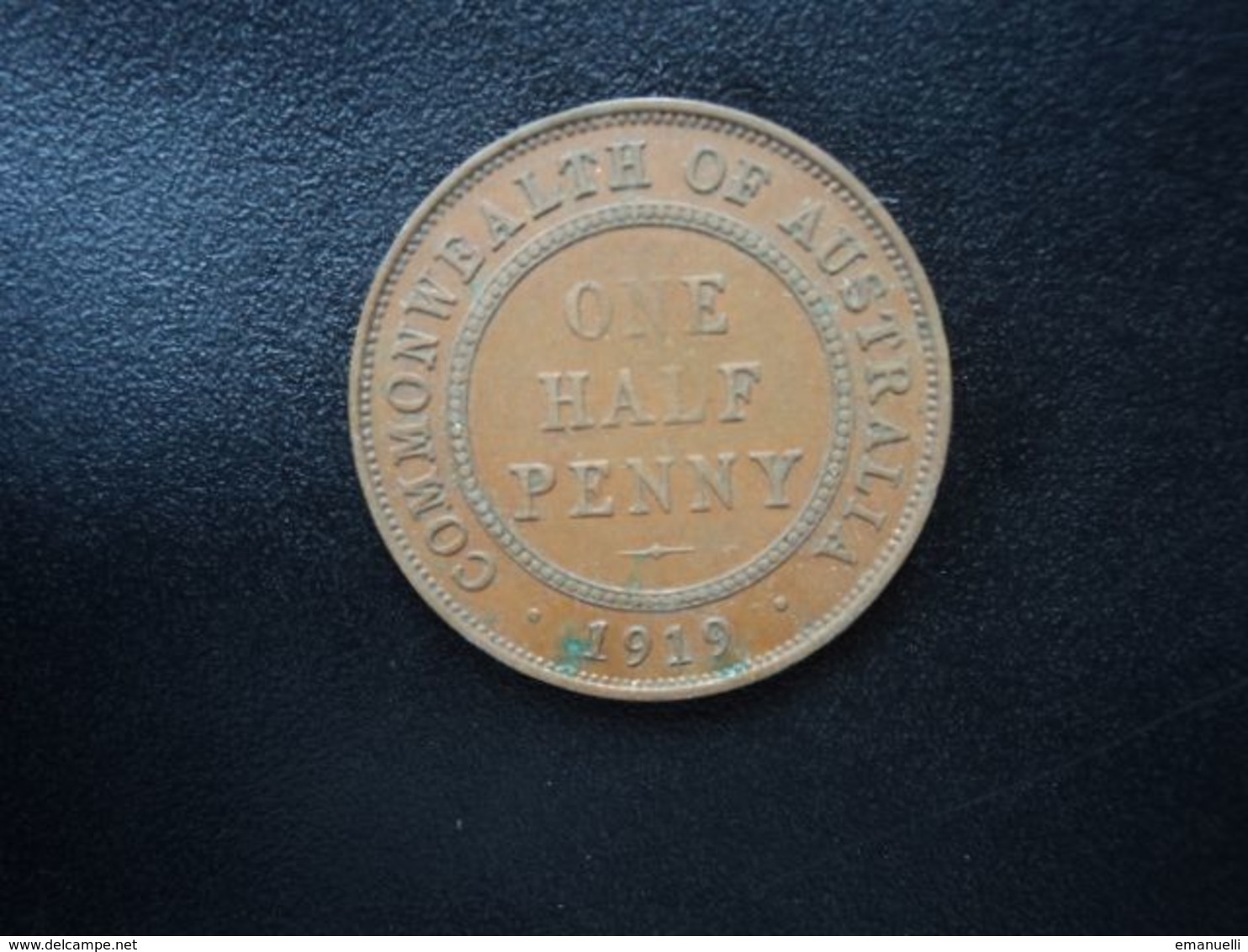 AUSTRALIE : 1/2 PENNY   1919 (Sy)    KM 22      TTB - ½ Penny