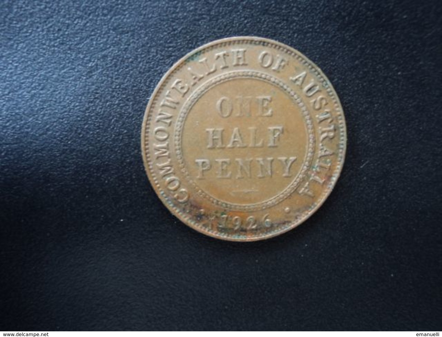 AUSTRALIE : 1/2 PENNY   1926 (m & Sy)    KM 22      TTB+ - ½ Penny