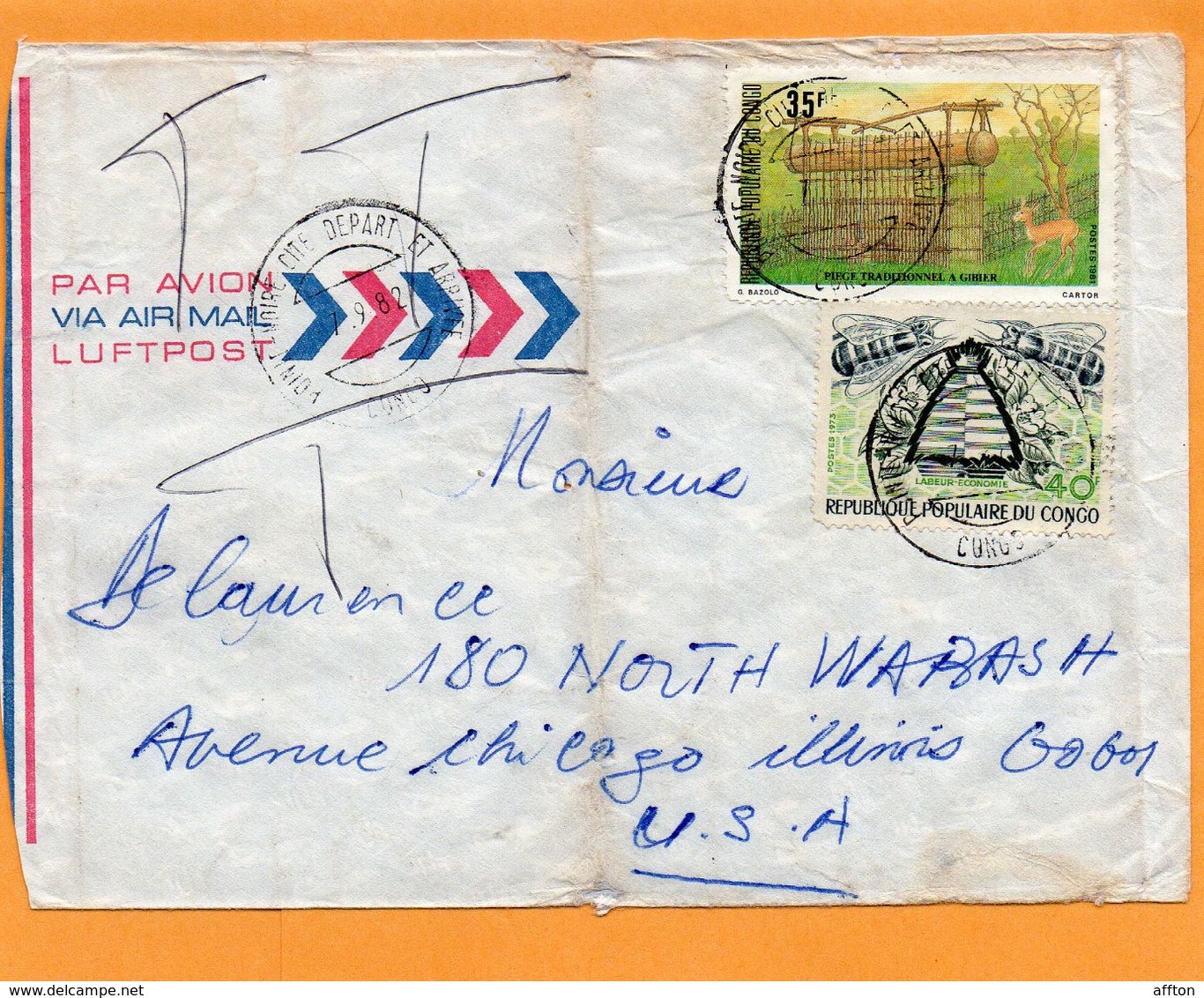 Congo Cover Mailed - Briefe U. Dokumente