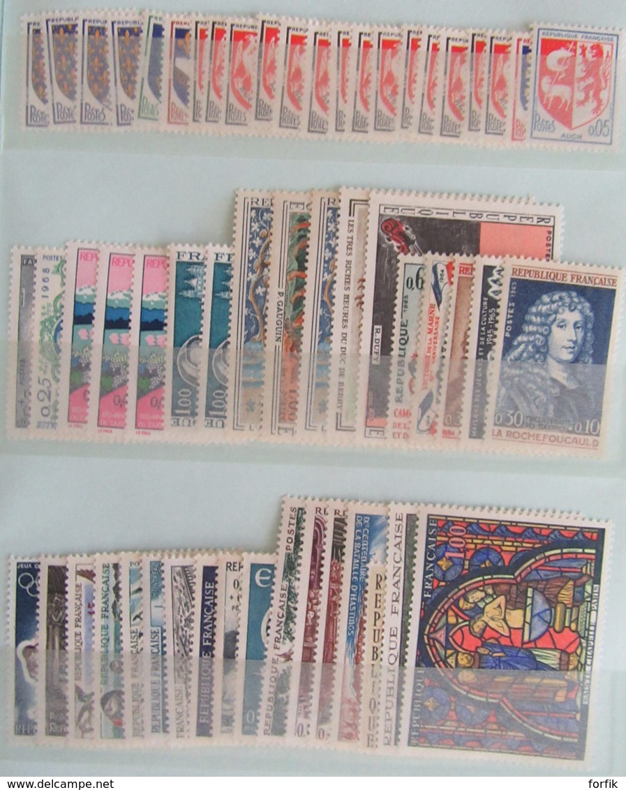 France - Stock De Timbres Modernes Neufs Pour Affranchissement Dont Blocs Et 1 Carnet - Faciale 407,03F Soit 62,05 € - Collections (with Albums)