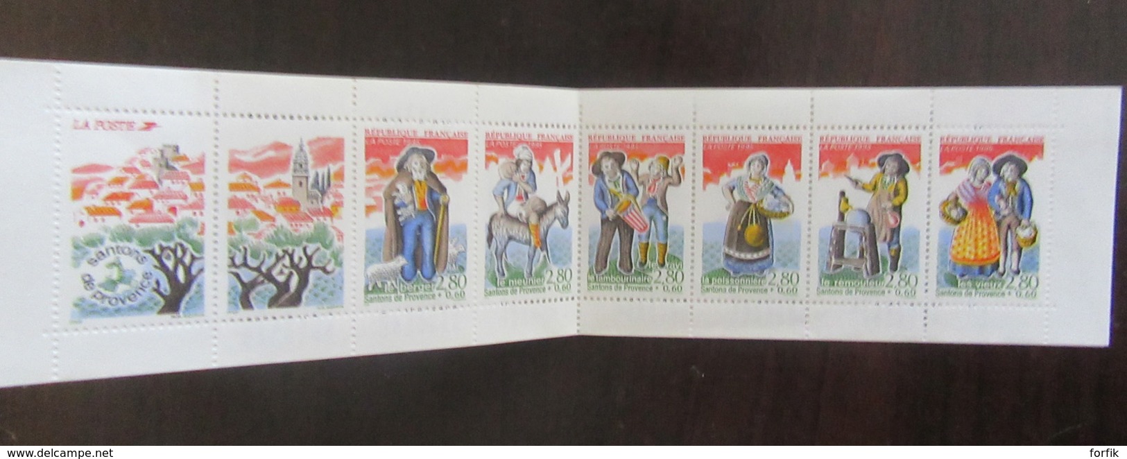 France - Stock de timbres modernes neufs pour affranchissement dont blocs et 1 carnet - Faciale 407,03F soit 62,05 €