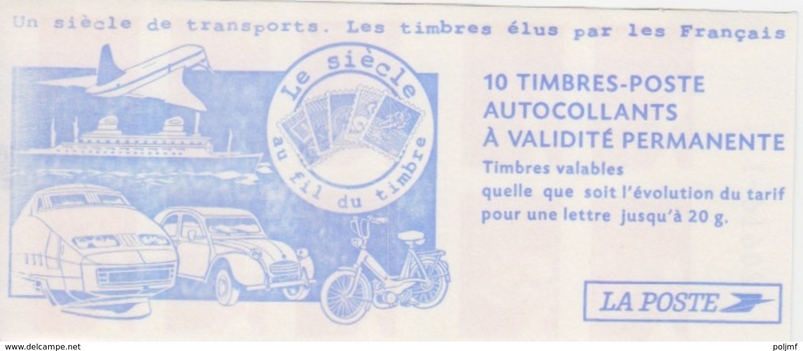 Marianne De Luquet, TVP Rouge Carnet De 10 TP N° 3419-C5 (Un Siècle De Transport, 2CV, Concorde, ...), Neuf ** - Other & Unclassified