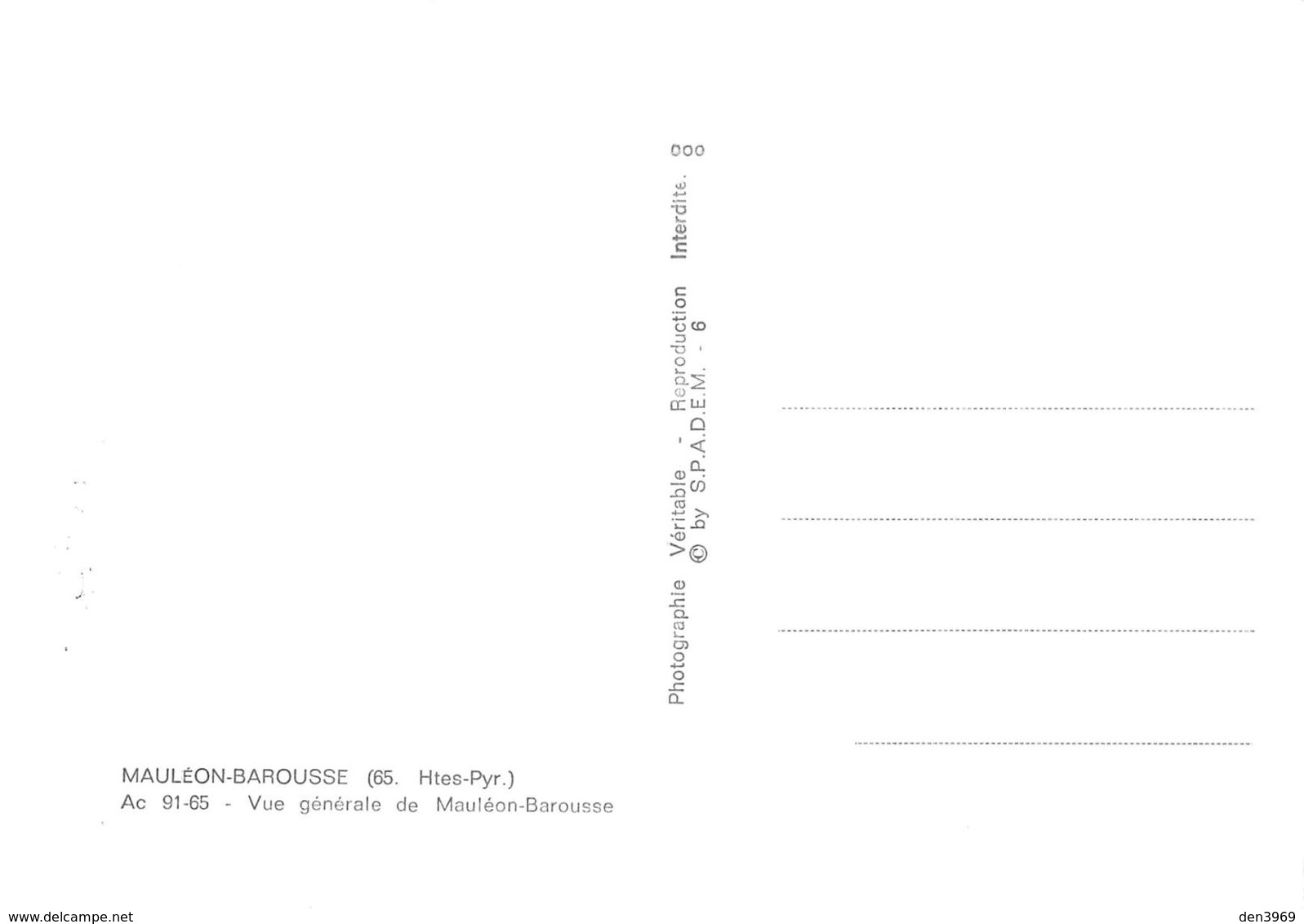 MAULEON-BAROUSSE - Vue Générale - Tirage D'éditeur N&B Non Dentelé - Mauleon Barousse