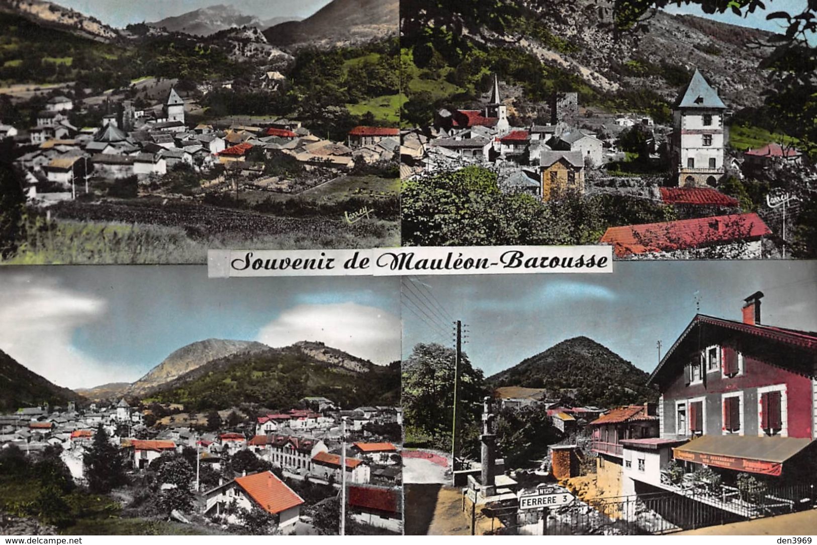 Souvenir De MAULEON-BAROUSSE - Vue Générale, Le Château, Le Gert, L'Ourse Et Le Castéra - Mauleon Barousse