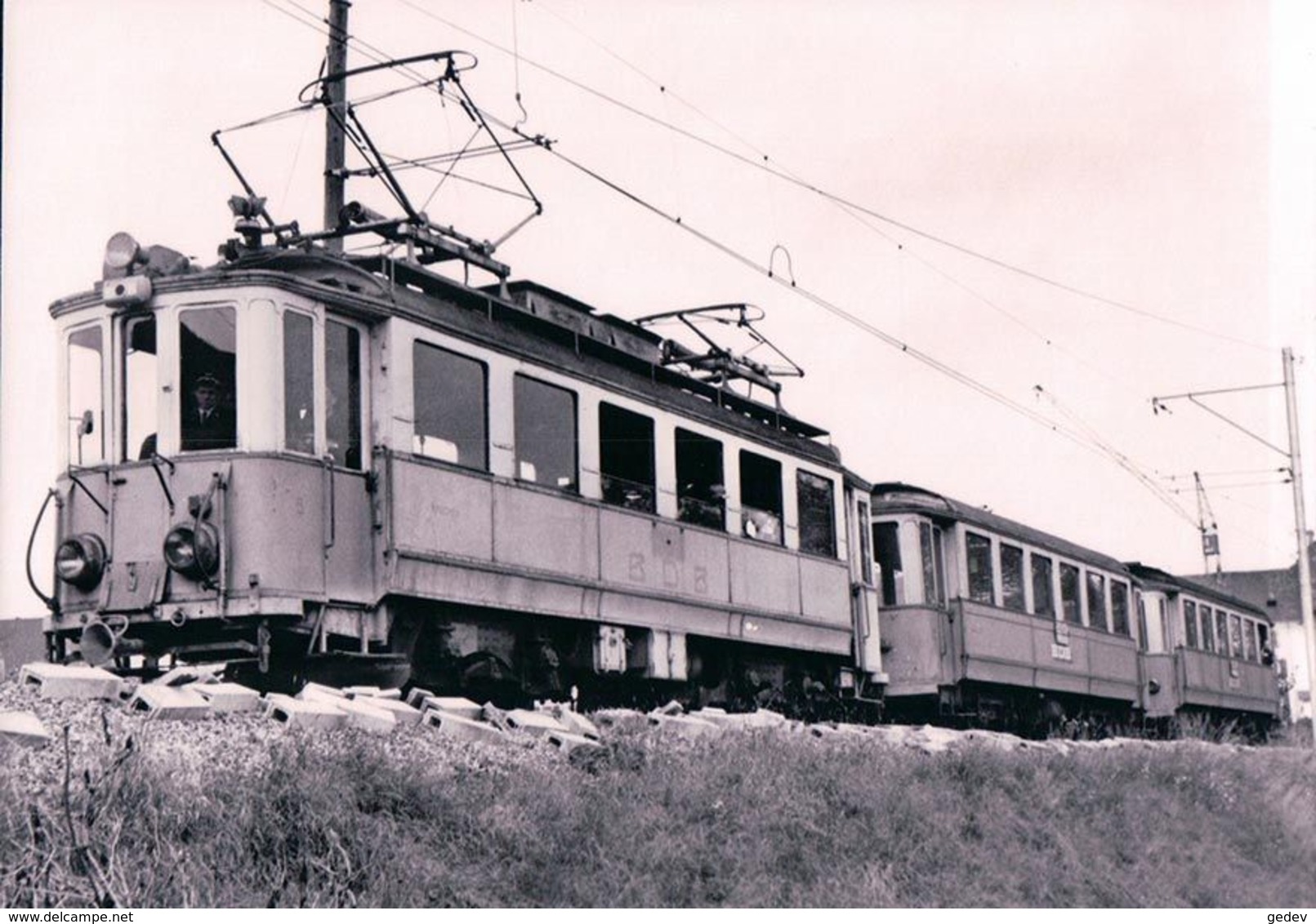 Chemin De Fer Suisse, Tramway Pour Wohlen Aaprès Le Pont De La Reuss, Photo1968, BVA BD 56.9 - Strassenbahnen