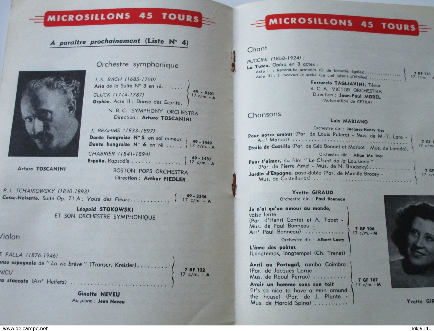 LUIS MARIANO - Disques LA VOIX DE SON MAITRE- Supplément N°4 Janvier 1952 - Les Derniers Disques Parus (24 Pages) - Sonstige & Ohne Zuordnung
