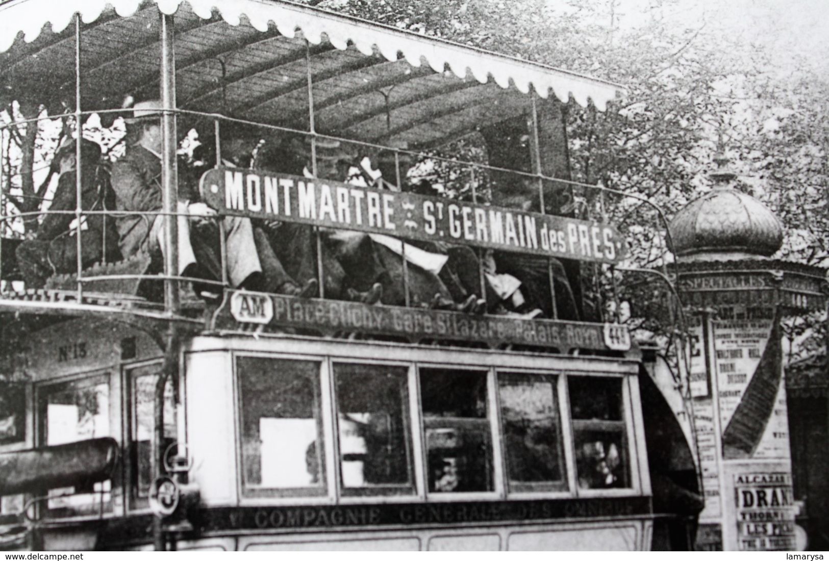 1905-- RV 57 634 AUTOBUS MONTMARTRE / SAINT-GERMAIN-DES-PRES Photographie Collection Roger Viollet  Photo Originale - Automobiles