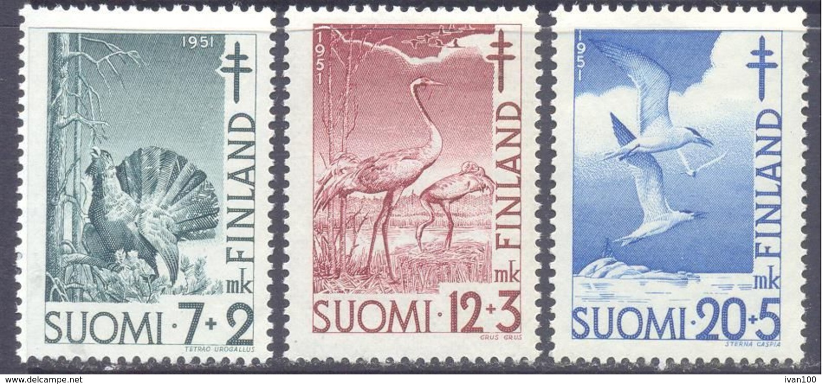 1951. Finland, Birds, 3v, Mint/** - Neufs