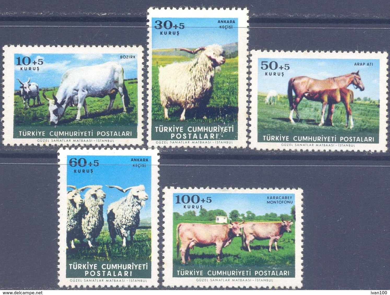 1964. Turkey, Animals, 5v, Mint/** - Unused Stamps