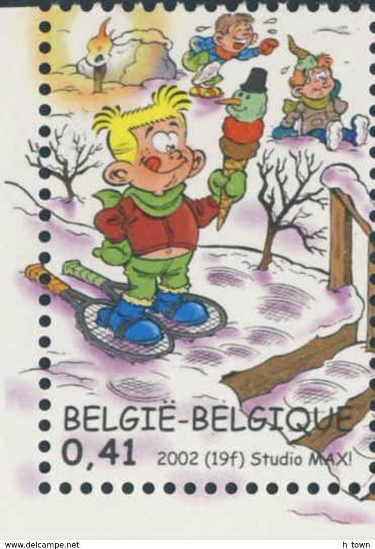 955  Raquettes De Tennis / Raquette à Neige: Un Timbre, 2002 - Tennis Rackets / Snowshoes On A Stamp From Belgium - Tennis