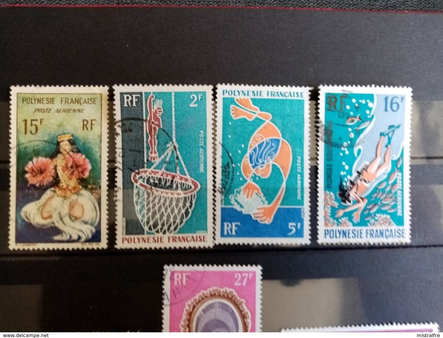 POLYNESIE.1964 à 1971. Poste Aérienne N° 7 à 50 .  9 Oblitérés . Côte Yvert 2015 : 35,10 € - Oblitérés