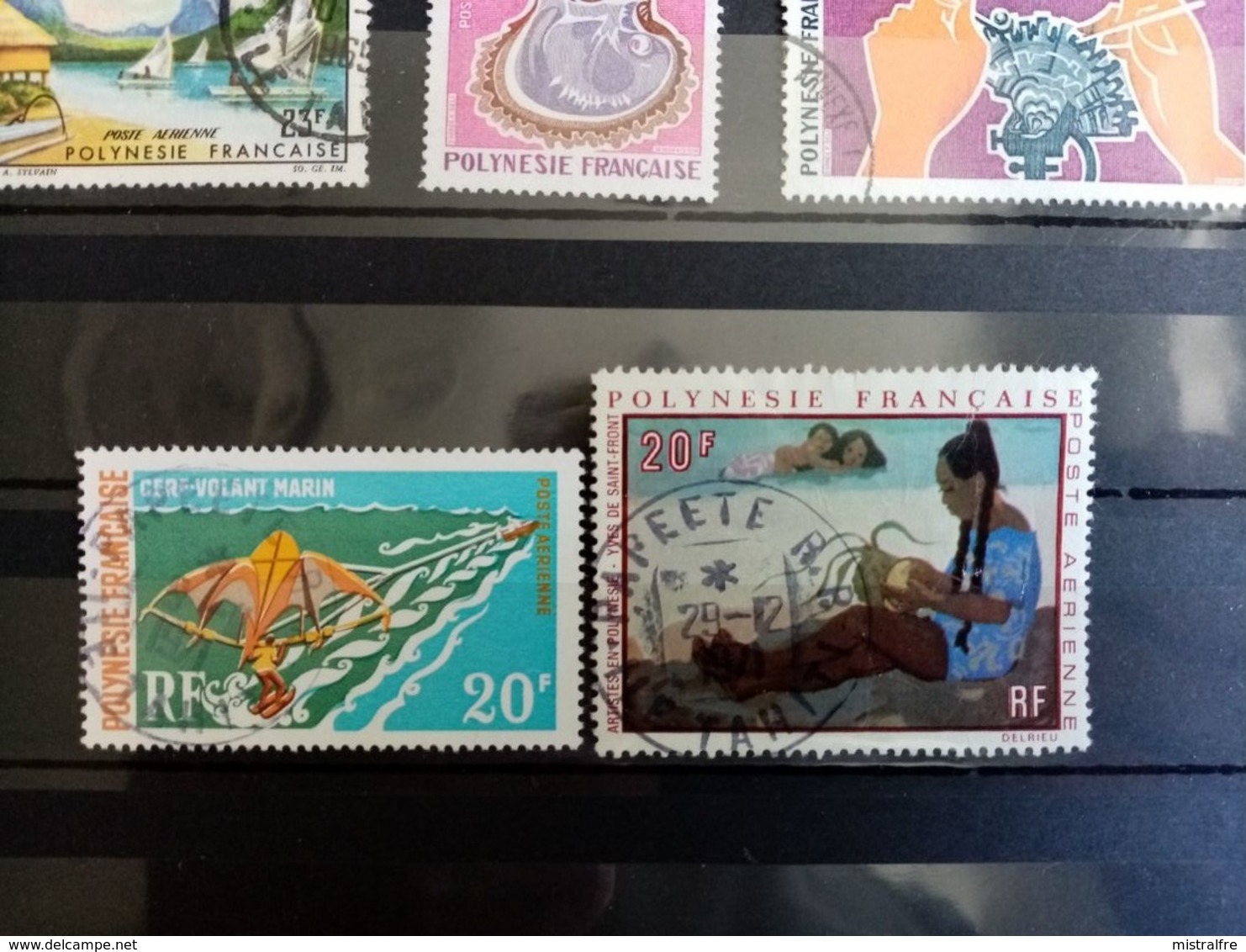 POLYNESIE.1964 à 1971. Poste Aérienne N° 7 à 50 .  9 Oblitérés . Côte Yvert 2015 : 35,10 € - Oblitérés