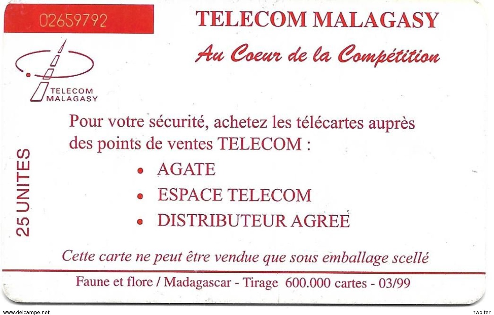 @+ TC De Madagascar : Nature Of Madagascar - 25U -  SC7 - 600 000ex ( Ref : MDG-19 ) - Madagascar