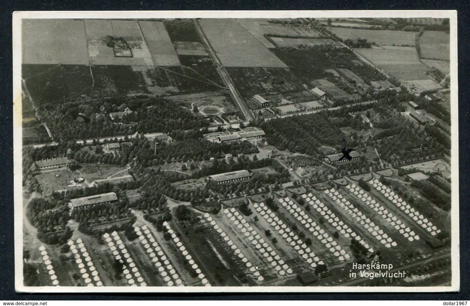 Luchtfoto Harskamp In Vogelvlucht - Legerplaats ( 1931 ) -   Used  - See The 2 Scans For Condition.(Originalscan !!) - Ede