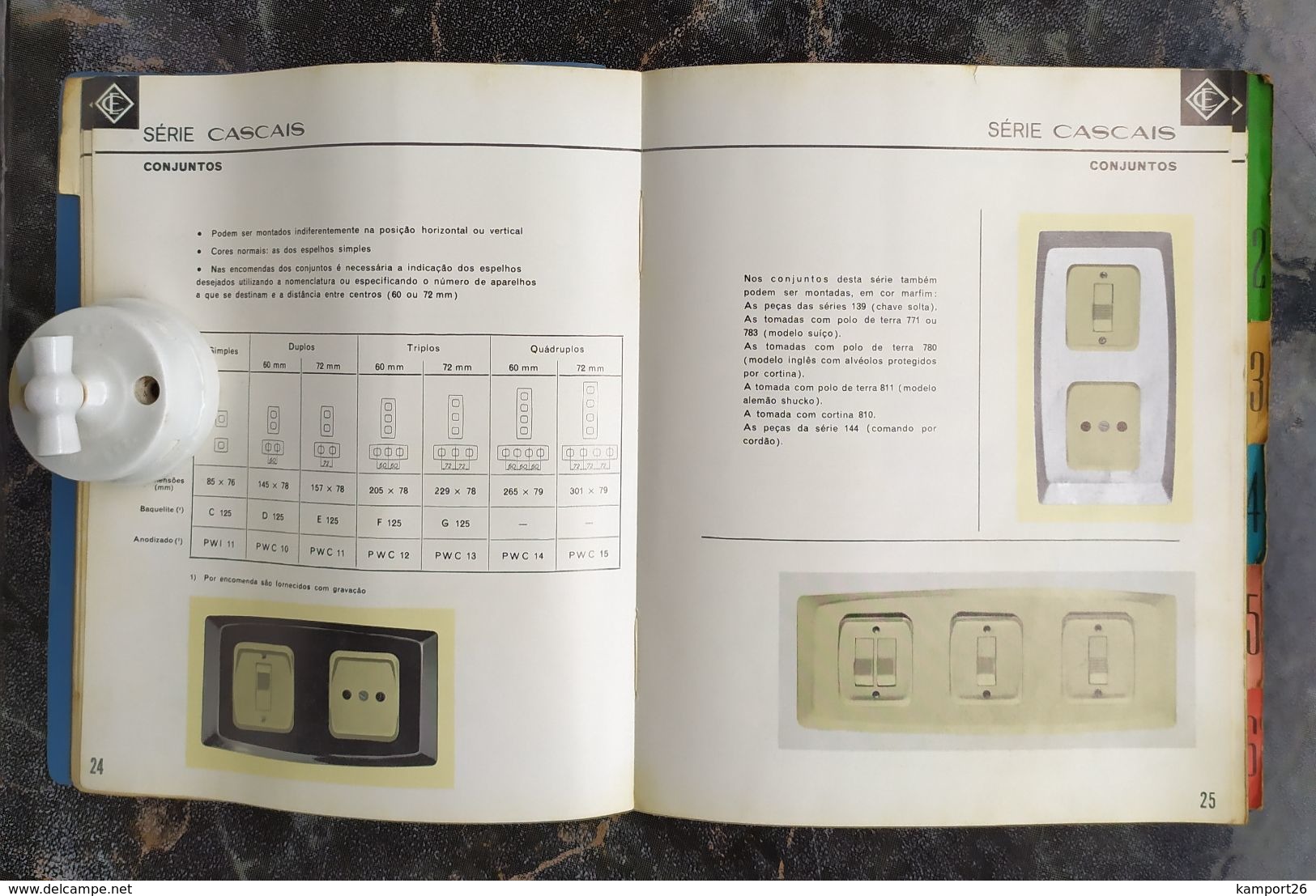 1967 Material Electrico CATALOGUE Electric Material PORTUGAL Illustrated INDUSTRIAL History EMPRESA ELECTRO CERAMICA - Pratique