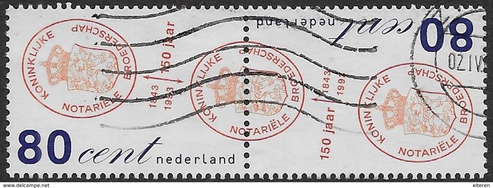 NVPH 1561-1562 - 1993 - 150 Jaar Noteriële Broederschap - Usati