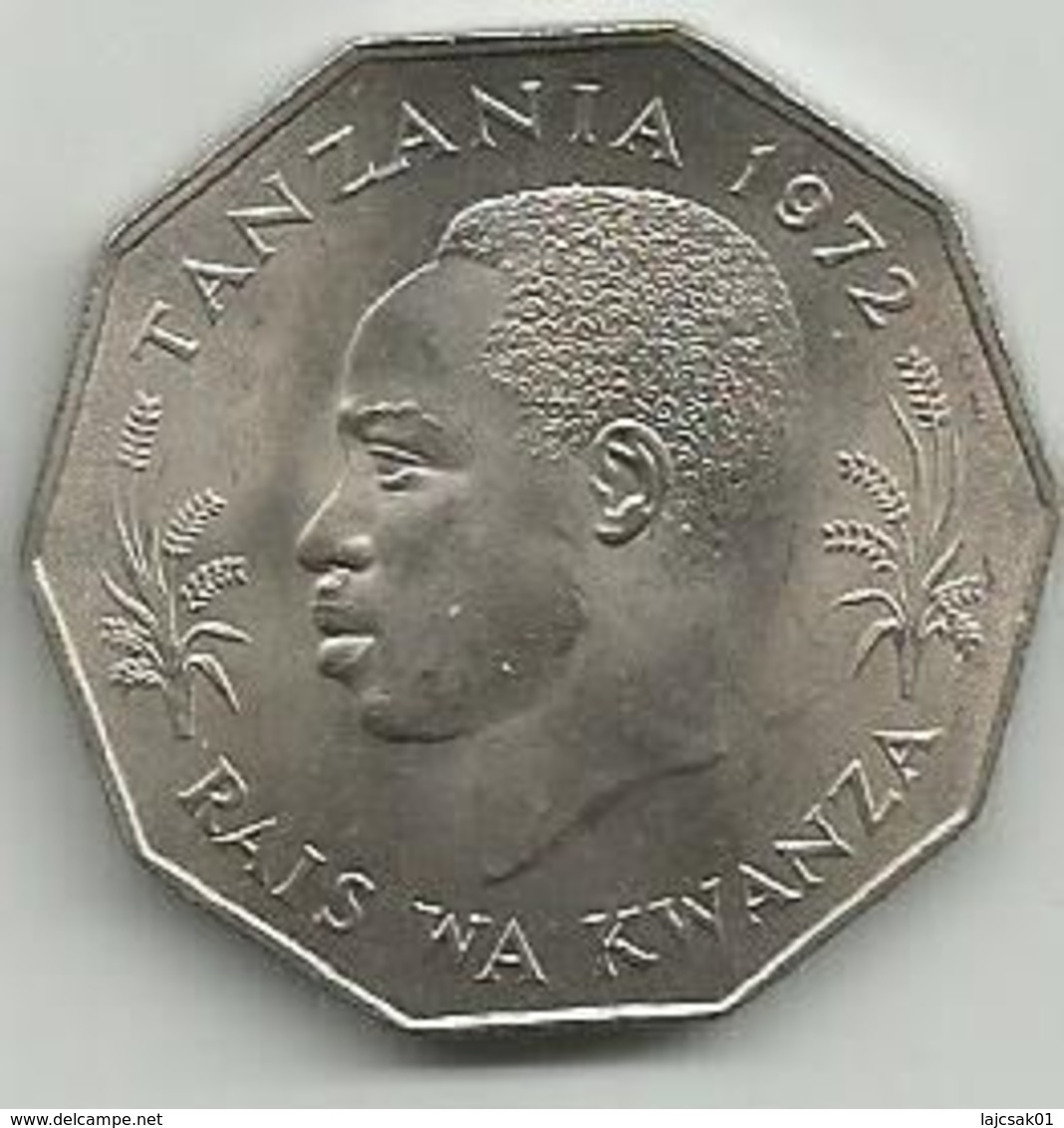 Tanzania 5 Shilingi 1972. FAO KM#6 High Grade - Tansania