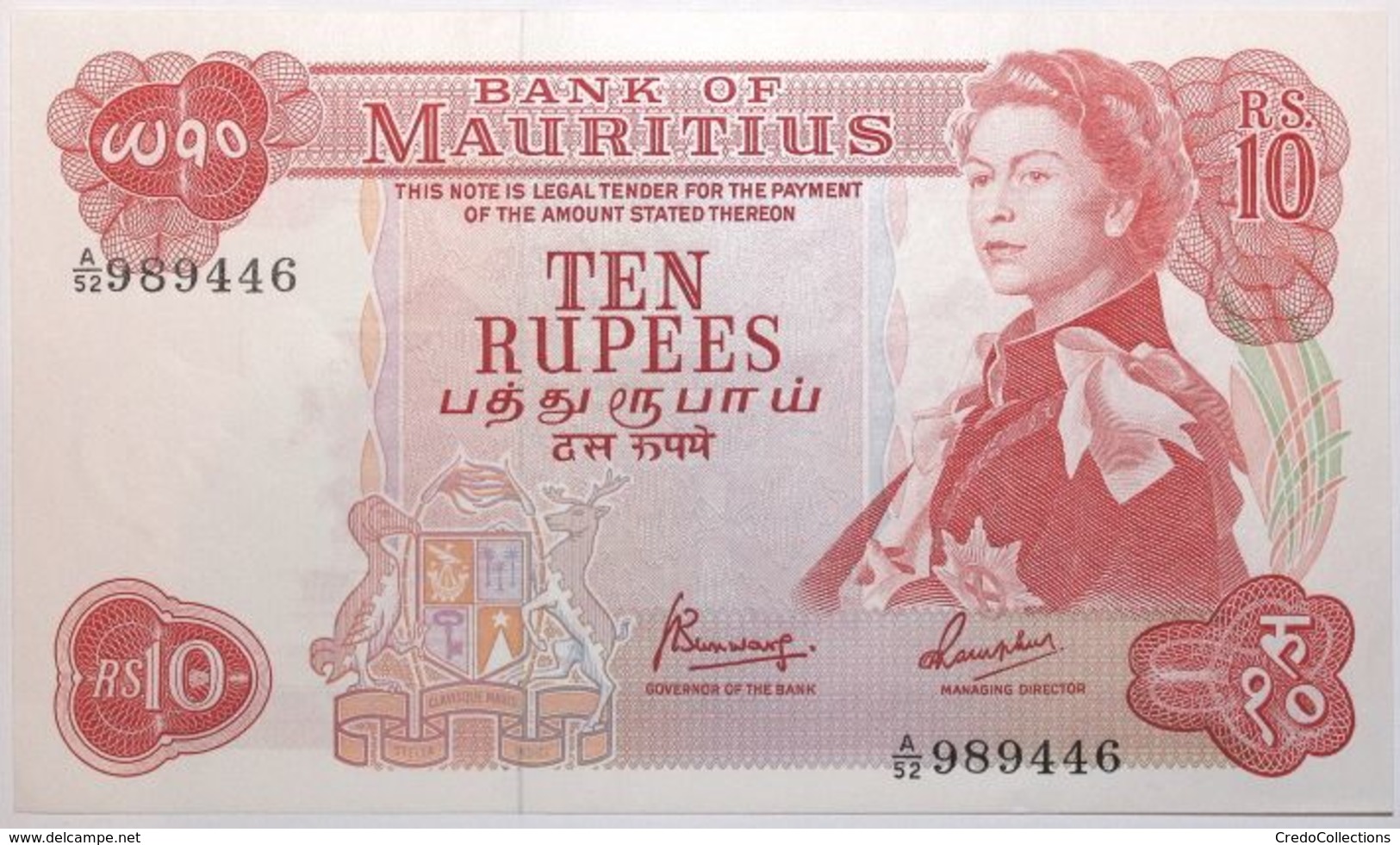 Maurice - 10 Roupies - 1967 - PICK 31c - NEUF - Mauritius