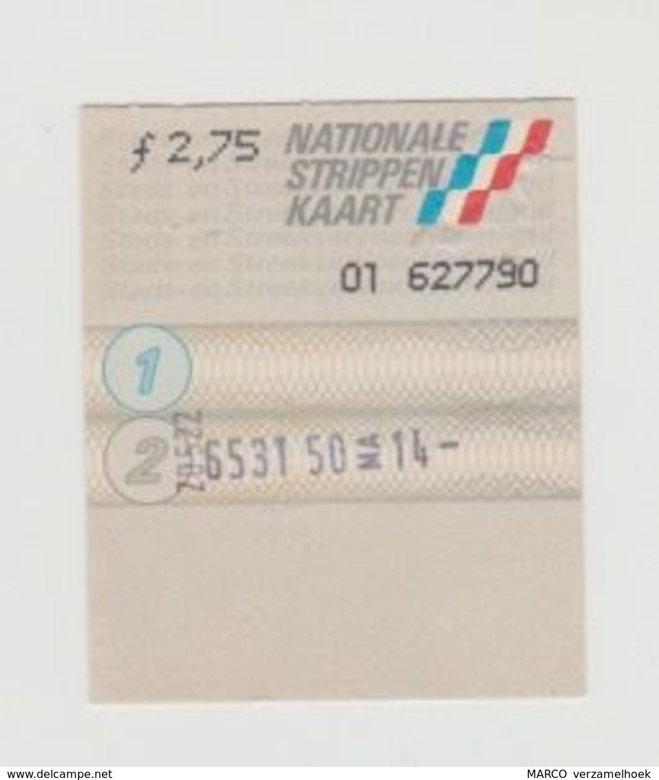 Ticket Bus Nationale Strippenkaart Nederland (NL) - Autres & Non Classés