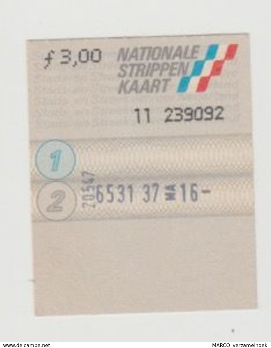 Ticket Bus Nationale Strippenkaart Nederland (NL) - Otros & Sin Clasificación