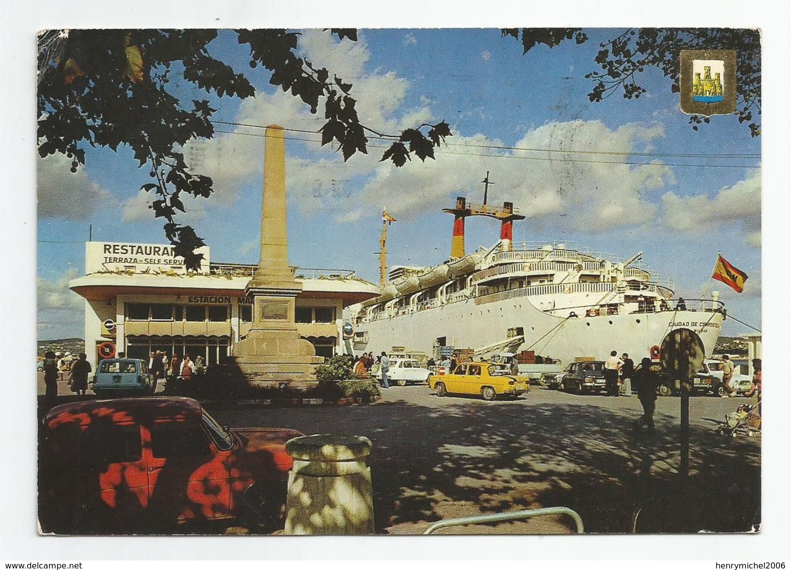 Espagne Espana Ibiza ( Baleares ) Bateau Paquebot Ciudad Compostela Bilbao - Steamers