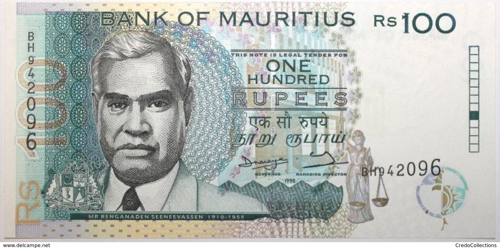 Maurice - 100 Roupies - 1998 - PICK 44 - NEUF - Mauritius