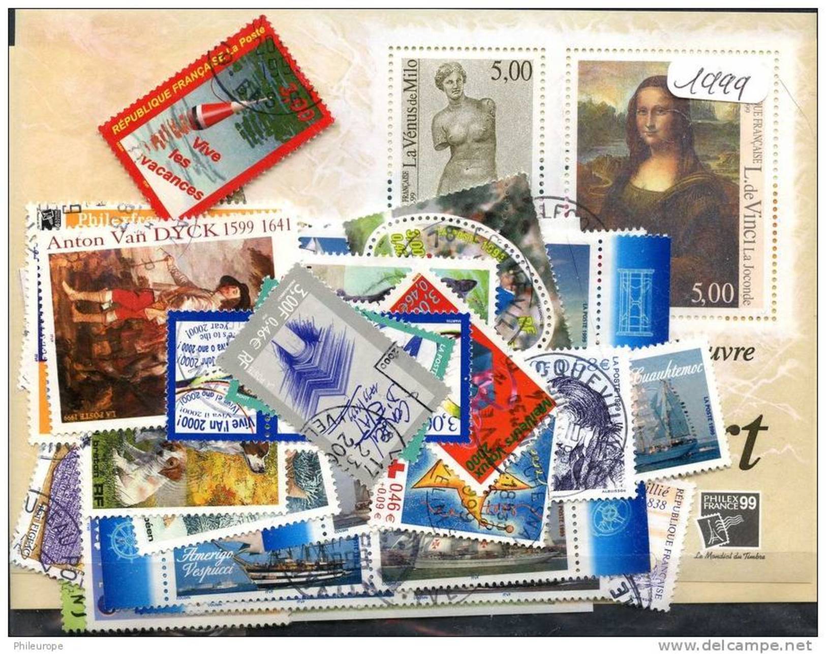 France  Années Completes (o) 1999 (80 Timbres) - 1990-1999