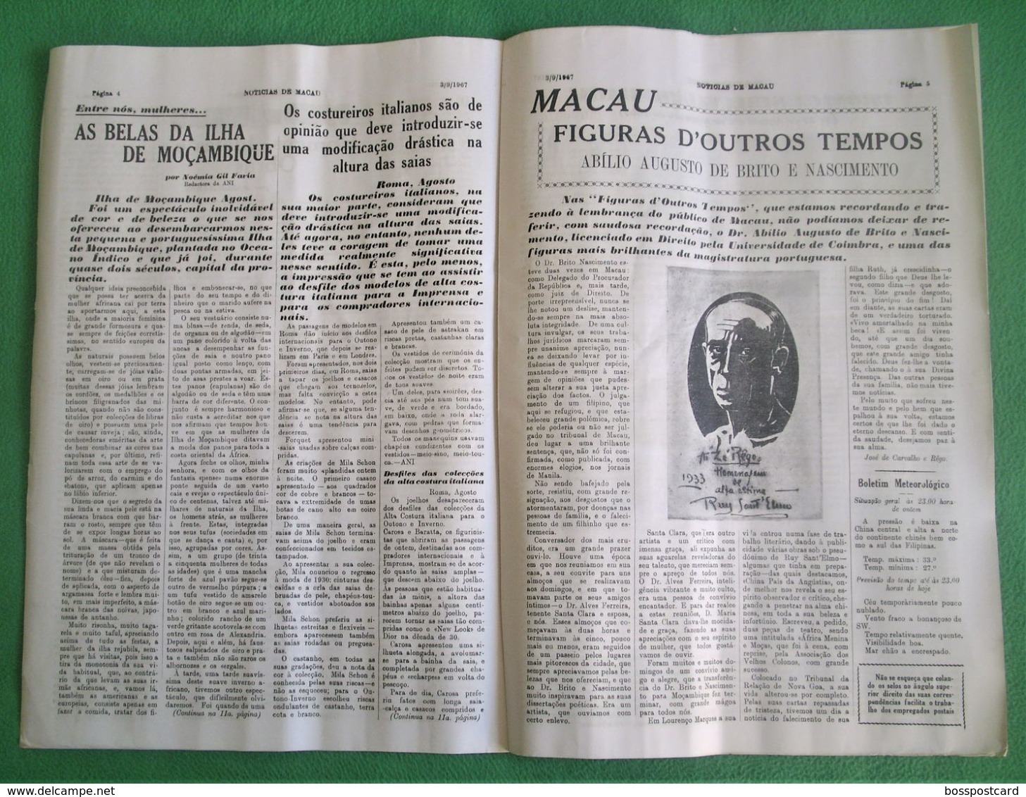 Macau - Jornal Notícias De Macau Nº 696, 3 De Setembro De 1967 - Imprensa - Macao -Portugal  China - Informaciones Generales