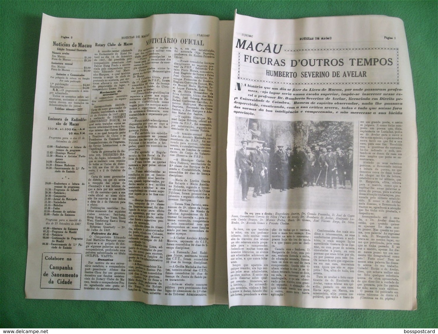 Macau - Jornal Notícias De Macau Nº 698, 17 De Setembro De 1967 - Imprensa - Macao - Portugal China - Informations Générales