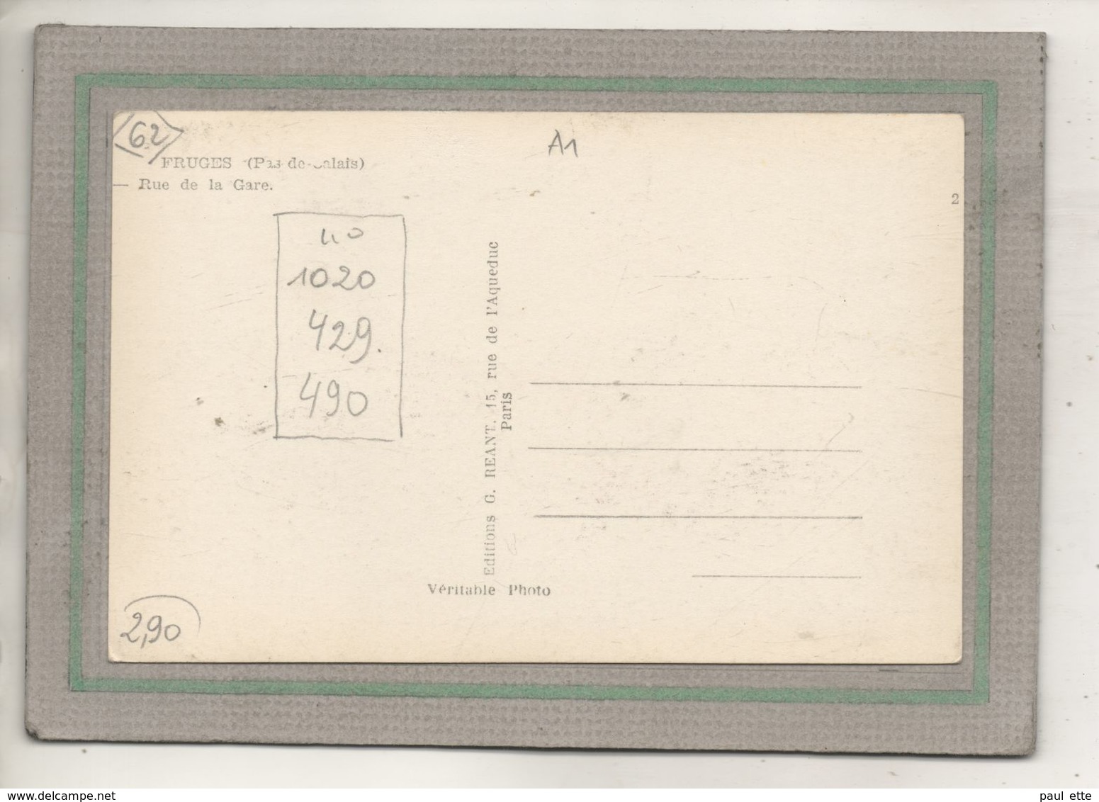 CPA - (62) FRUGES - Aspect De La Rue De La Gare Dans Les Années 40 / 50 - Fruges